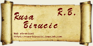 Rusa Birucić vizit kartica